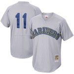 Maglia Baseball Uomo Seattle Mariners Edgar Martinez Mitchell & Ness Cooperstown Collection Mesh Batting Practice Grigio