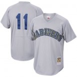 Maglia Baseball Uomo Seattle Mariners Edgar Martinez Mitchell & Ness Cooperstown Collection Mesh Batting Practice Grigio