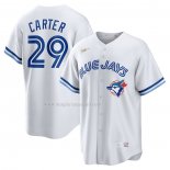 Maglia Baseball Uomo Toronto Blue Jays Joe Carter Home Cooperstown Collection Bianco