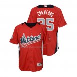 Maglia Baseball Bambino All Star 2018 Brandon Crawford Home Run Derby National League Rosso