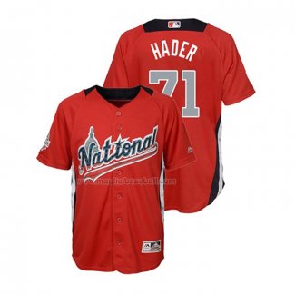 Maglia Baseball Bambino All Star 2018 Josh Hader Home Run Derby National League Rosso