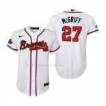 Maglia Baseball Bambino Atlanta Braves Fred Mcgriff 2022 Gold Program Replica Bianco