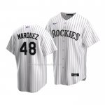 Maglia Baseball Bambino Colorado Rockies German Marquez Replica Home 2020 Bianco