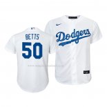 Maglia Baseball Bambino Los Angeles Dodgers Mookie Betts Replica Home 2020 Bianco