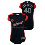 Maglia Baseball Donna All Star 2019 Chicago Cubs Willson Contreras Workout National League Blu