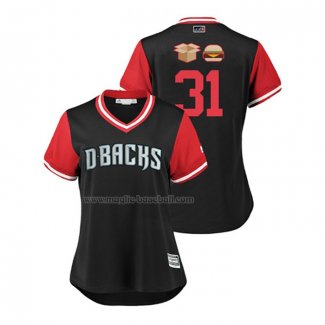 Maglia Baseball Donna Arizona Diamondbacks Brad Boxberger 2018 Llws Players Weekend Box Hamburger Nero