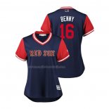 Maglia Baseball Donna Boston Red Sox Andrew Benintendi 2018 Llws Players Weekend Benny Blu