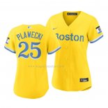 Maglia Baseball Donna Boston Red Sox Kevin Plawecki 2021 City Connect Replica Oro
