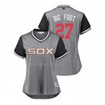 Maglia Baseball Donna Chicago White Sox Lucas Giolito 2018 Llws Players Weekend Big Foot Grigio