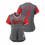 Maglia Baseball Donna Cincinnati Reds Brandon Dixon 2018 Llws Players Weekend B Dix Grigio