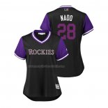 Maglia Baseball Donna Colorado Rockies Nolan Arenado 2018 Llws Players Weekend Nado Nero