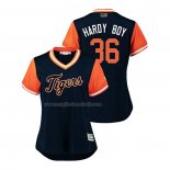 Maglia Baseball Donna Detroit Tigers Blaine Hardy 2018 Llws Players Weekend Hardy Boy Blu