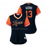 Maglia Baseball Donna Detroit Tigers Mike Gerber 2018 Llws Players Weekend Gerbs Blu