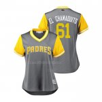 Maglia Baseball Donna San Diego Padres Luis Perdomo 2018 Llws Players Weekend El Chamaquito Grigio