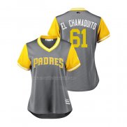 Maglia Baseball Donna San Diego Padres Luis Perdomo 2018 Llws Players Weekend El Chamaquito Grigio
