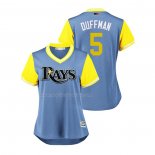 Maglia Baseball Donna Tampa Bay Rays Matt Duffy 2018 Llws Players Weekend Duffman Blu