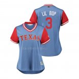 Maglia Baseball Donna Texas Rangers Delino Deshields 2018 Llws Players Weekend Lil Bop Blu