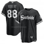 Maglia Baseball Uomo Chicago White Sox Luis Robert 2021 City Connect Replica Player Nero