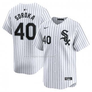 Maglia Baseball Uomo Chicago White Sox Michael Soroka Home Limited Bianco