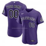 Maglia Baseball Uomo Colorado Rockies Alternato Autentico Personalizzate Viola