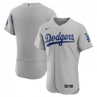 Maglia Baseball Uomo Los Angeles Dodgers Alternato Autentico Grigio