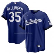 Maglia Baseball Uomo Los Angeles Dodgers Cody Bellinger 2021 City Connect Replica Blu