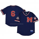 Maglia Baseball Uomo Memphis Sox 6 Rings & Crwns Mesh Replica V-neck Blu