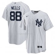 Maglia Baseball Uomo New York Yankees Austin Wells Home Replica Bianco