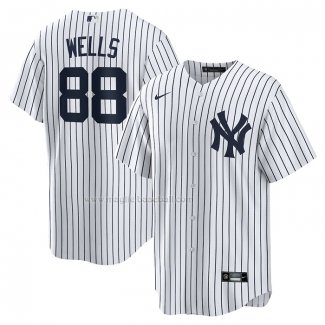Maglia Baseball Uomo New York Yankees Austin Wells Home Replica Bianco