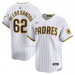 Maglia Baseball Uomo San Diego Padres Enyel de Los Santos Home Limited Bianco