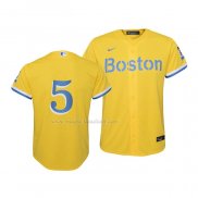 Maglia Baseball Bambino Boston Red Sox Enrique Hernandez 2021 City Connect Replica Oro
