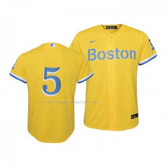Maglia Baseball Bambino Boston Red Sox Enrique Hernandez 2021 City Connect Replica Oro