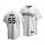 Maglia Baseball Bambino Colorado Rockies Jon Grigio Replica Home 2020 Bianco