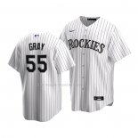 Maglia Baseball Bambino Colorado Rockies Jon Grigio Replica Home 2020 Bianco
