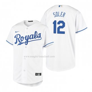 Maglia Baseball Bambino Kansas City Royals Jorge Soler Replica Home Bianco