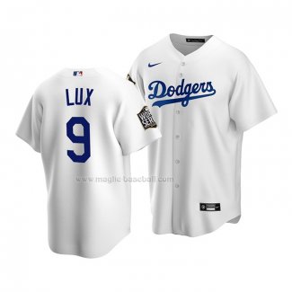 Maglia Baseball Bambino Los Angeles Dodgers Gavin Lux Home Replica 2020 Bianco