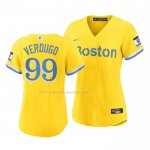 Maglia Baseball Donna Boston Red Sox Alex Verdugo 2021 City Connect Replica Oro