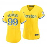 Maglia Baseball Donna Boston Red Sox Alex Verdugo 2021 City Connect Replica Oro