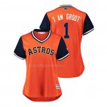 Maglia Baseball Donna Houston Astros Carlos Correa 2018 Llws Players Weekend I Am Groot Arancione