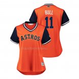 Maglia Baseball Donna Houston Astros Evan Gattis 2018 Llws Players Weekend Bull Arancione