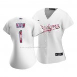Maglia Baseball Donna Los Angeles Dodgers 2021 Dia de La Madre Bianco