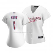 Maglia Baseball Donna Los Angeles Dodgers 2021 Dia de La Madre Bianco