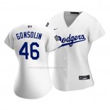 Maglia Baseball Donna Los Angeles Dodgers Tony Gonsolin Replica Home 2020 Bianco