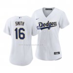 Maglia Baseball Donna Los Angeles Dodgers Will Smith 2021 Gold Program Replica Bianco