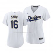 Maglia Baseball Donna Los Angeles Dodgers Will Smith 2021 Gold Program Replica Bianco