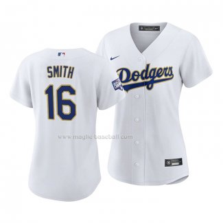 Maglia Baseball Donna Los Angeles Dodgers Will Smith 2021 Gold Program Replica Bianco