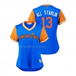Maglia Baseball Donna Miami Marlins Starlin Castro 2018 Llws Players Weekend All Starlin Blu