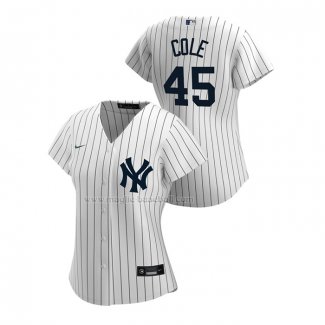 Maglia Baseball Donna New York Yankees Gerrit Cole Replica Home 2020 Bianco