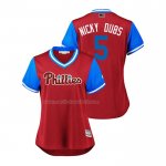 Maglia Baseball Donna Philadelphia Phillies Nick Williams 2018 Llws Players Weekend Nicky Dubs Scarlet