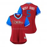 Maglia Baseball Donna Philadelphia Phillies Nick Williams 2018 Llws Players Weekend Nicky Dubs Scarlet